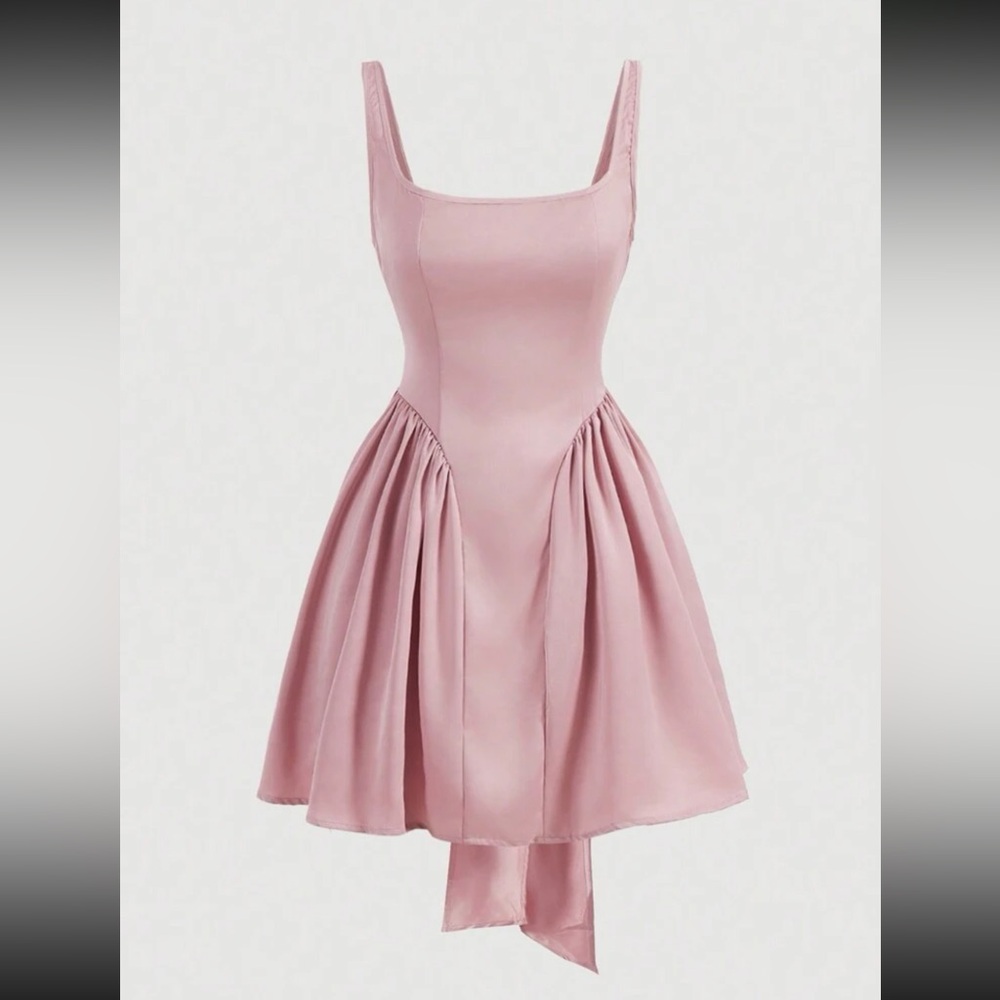 Shein pink bow dress